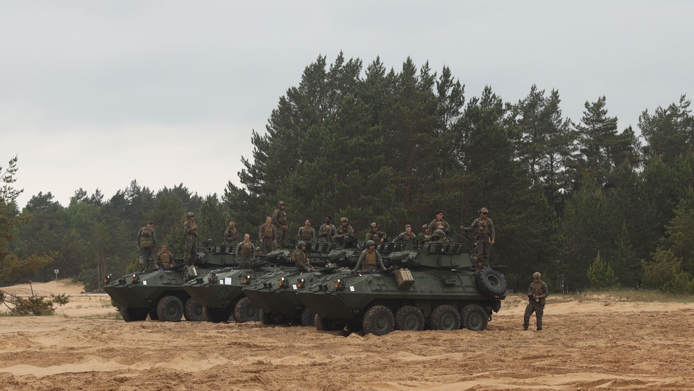 2d LAR Executes Light Armored Reconnaissance Vehicle Training During BALTOPS 25