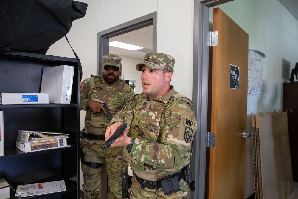 Soldiers of the 328th Military Police Company Respond to Active Shooter Threat During Training Exercise at Fort Cavazos