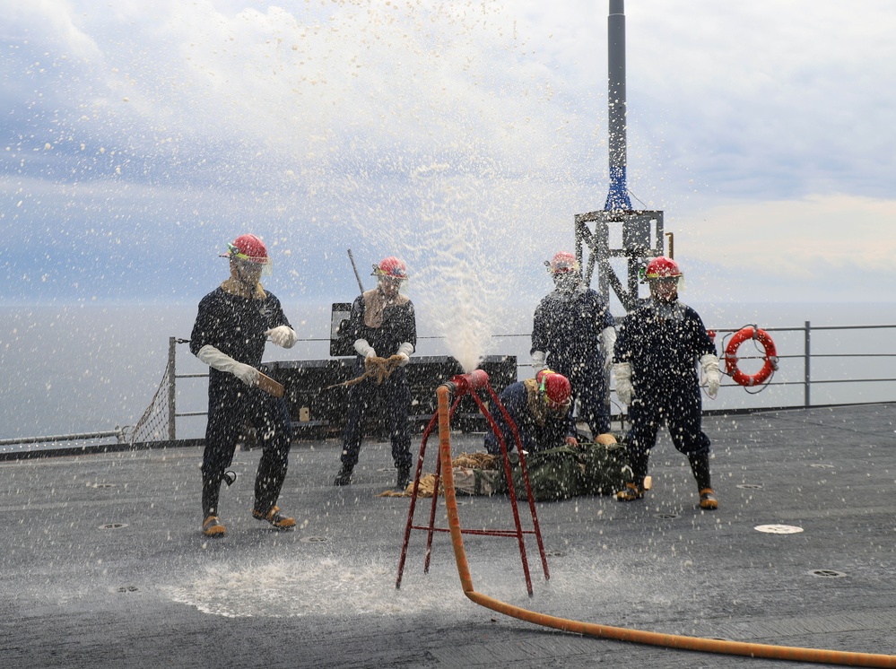 USS Mount Whitney Sailors Train in DC and Firefighting