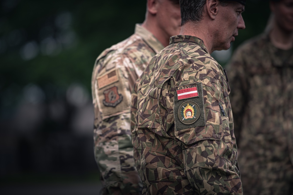 Latvian Chief of Defense pays respects to fallen Latvian-American Soldier