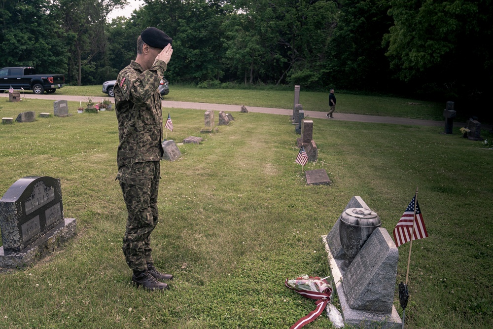 Latvian Chief of Defense pays respects to fallen Latvian-American Soldier