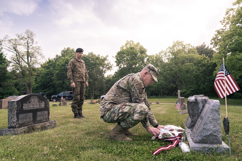 Latvian Chief of Defense pays respects to fallen Latvian-American Soldier