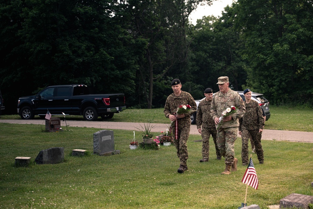 Latvian Chief of Defense pays respects to fallen Latvian-American Soldier