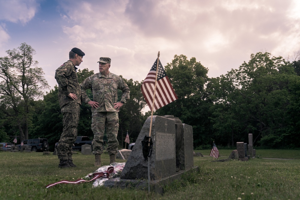 Latvian Chief of Defense pays respects to fallen Latvian-American Soldier
