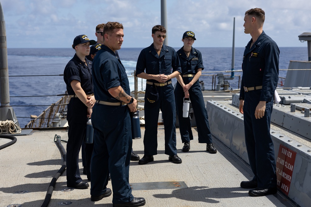U.S. Naval Academy Midshipmen Tour USS Curtis Wilbur (DDG 54)
