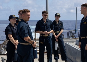U.S. Naval Academy Midshipmen Tour USS Curtis Wilbur (DDG 54)