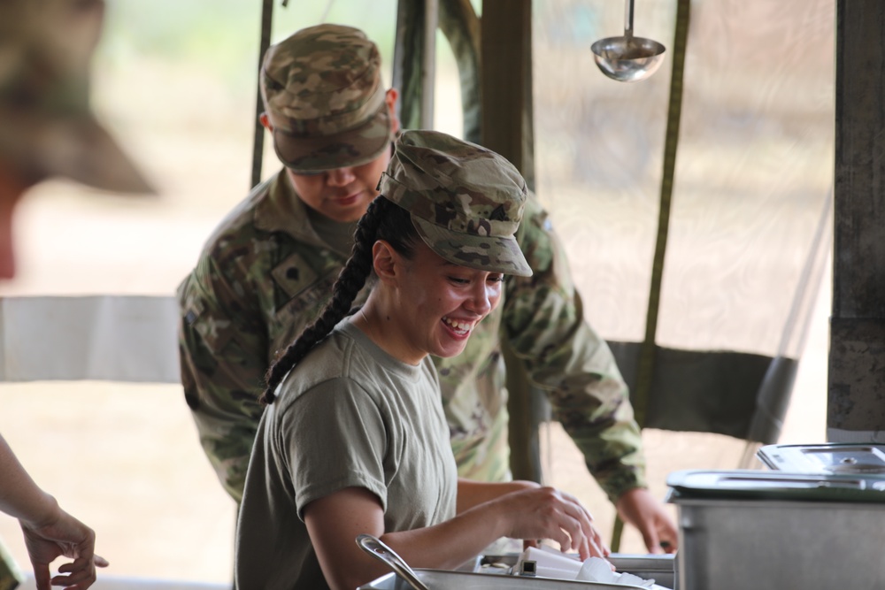 Hot Chow for the Fight: 793rd and 917th Support QLLEX Troops