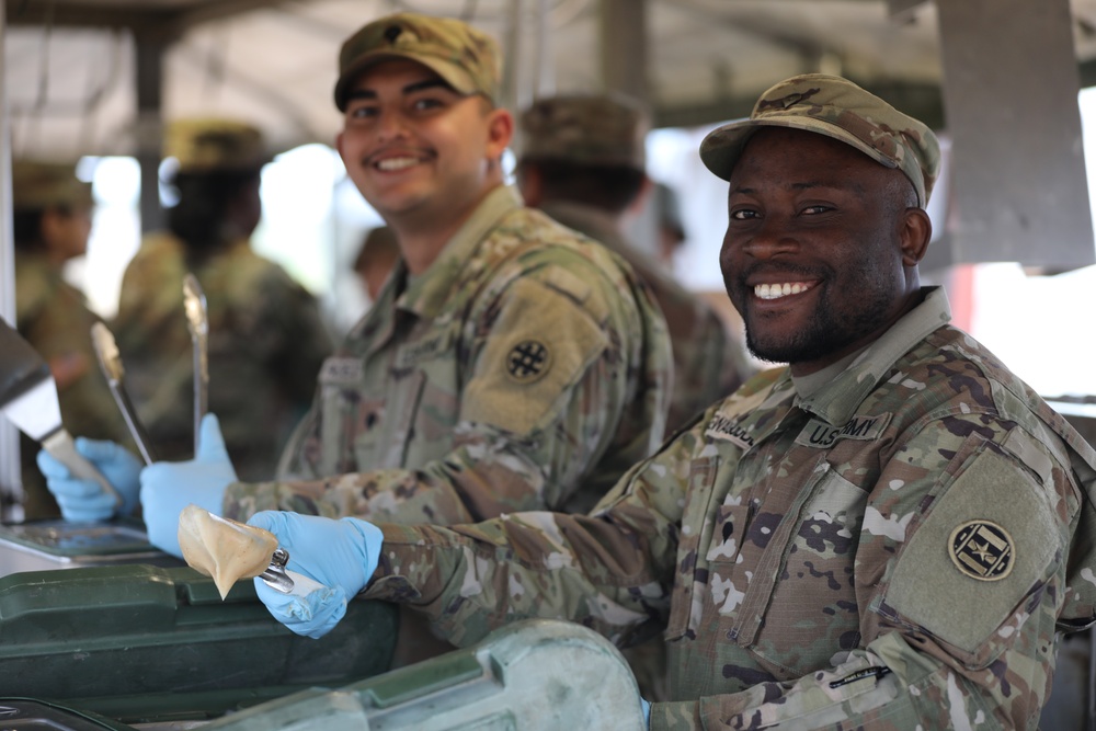 Hot Chow for the Fight: 793rd and 917th Support QLLEX Troops