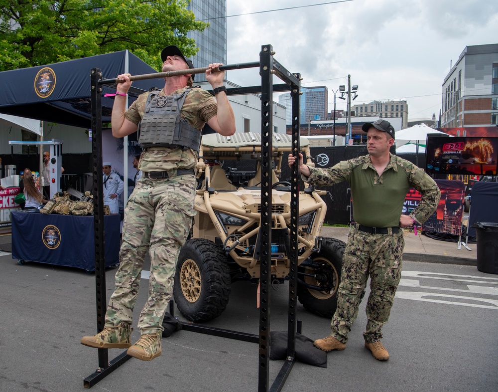 Sailor Performs Pull Ups