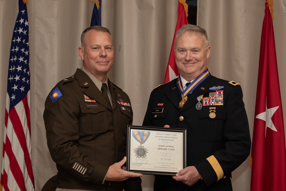 Maj. Gen. Gregory T. Day Retires After 38 Years of Service