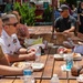 Sailors enjoy Portland food trucks at Midtown Beer Garden