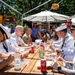 Sailors enjoy Portland food trucks at Midtown Beer Garden