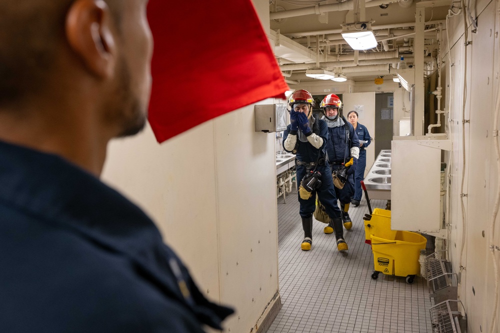 USS America (LHA 6) Conducts General Quarters