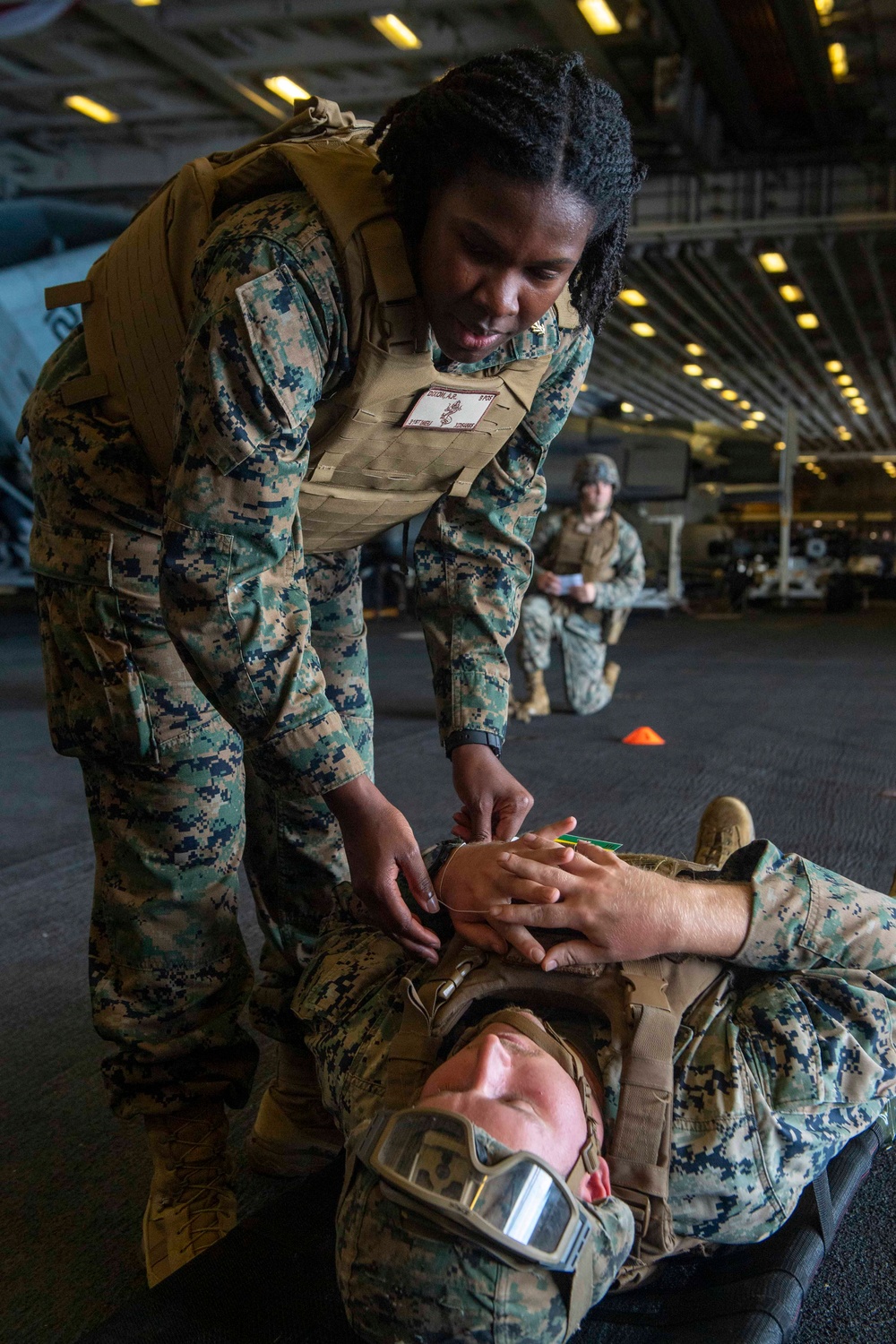 31st Marine Expeditionary Unit Conducts Mass Casualty Training aboard USS America (LHA 6)