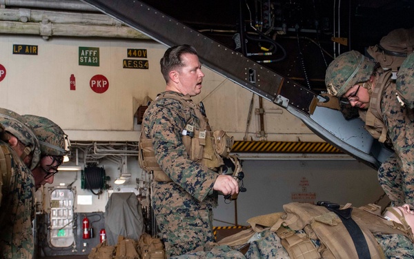 31st Marine Expeditionary Unit Conducts Mass Casualty Training aboard USS America (LHA 6)