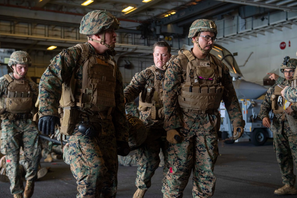 31st Marine Expeditionary Unit Conducts Mass Casualty Training aboard USS America (LHA 6)