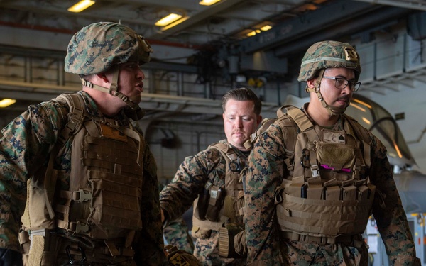 31st Marine Expeditionary Unit Conducts Mass Casualty Training aboard USS America (LHA 6)