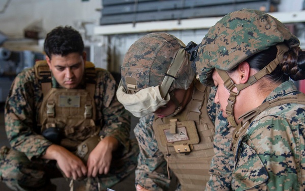31st Marine Expeditionary Unit Conducts Mass Casualty Training aboard USS America (LHA 6)