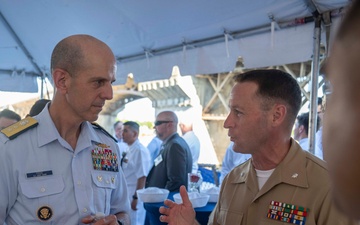 USS Jack H. Lucas hosts a Navy reception during Portland Fleet Week