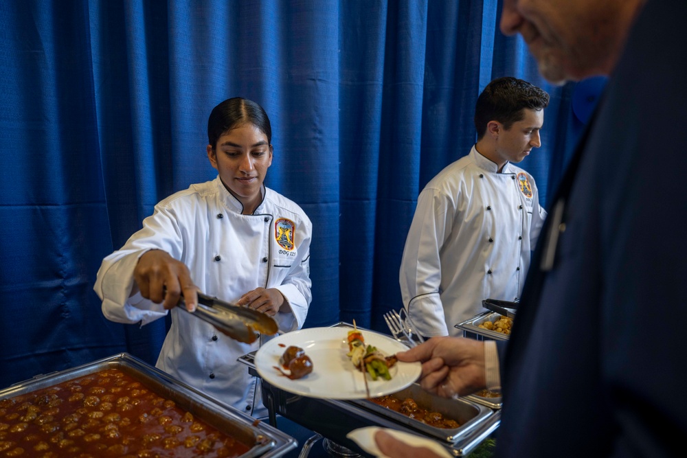 USS Jack H. Lucas hosts a Navy reception during Portland Fleet Week