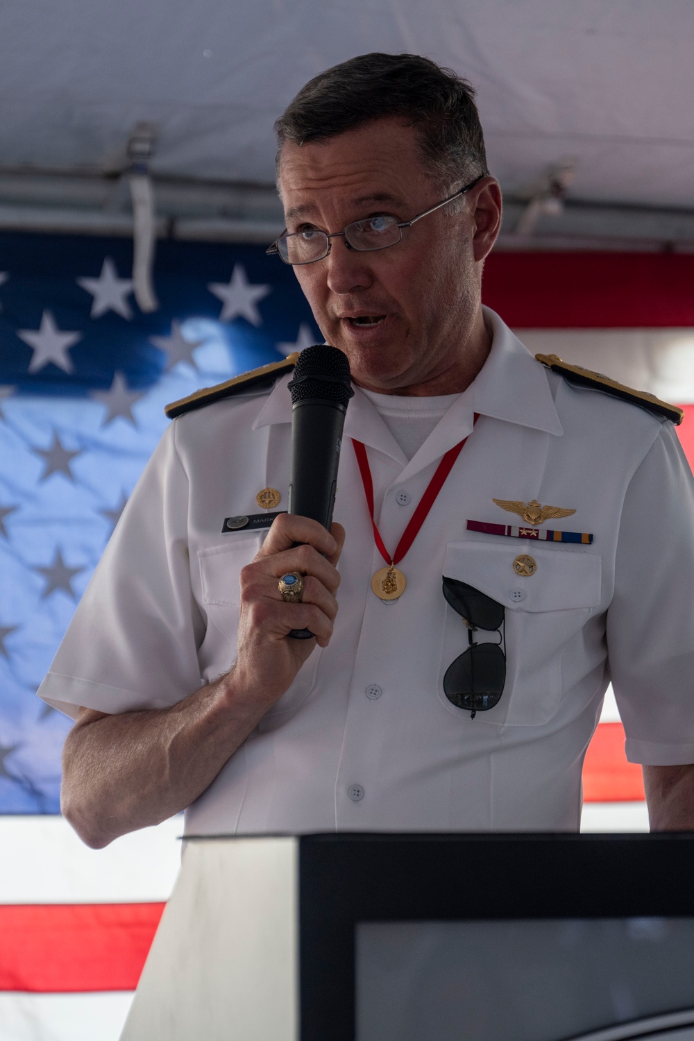 USS Jack H. Lucas hosts a Navy reception during Portland Fleet Week