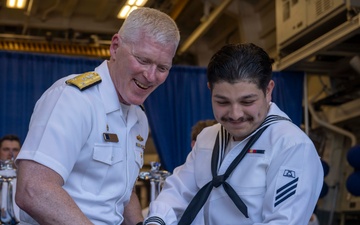 USS Jack H. Lucas hosts a Navy reception during Portland Fleet Week