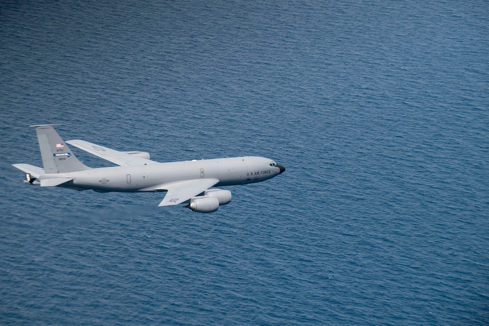 Grissom KC-135R Executes Training Flight