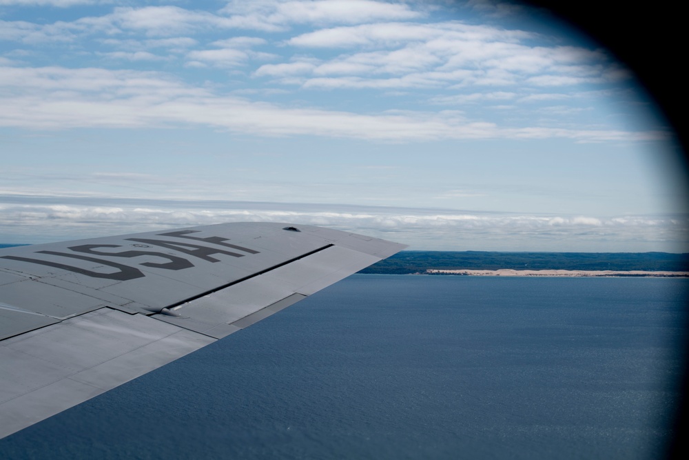 Grissom KC-135R Executes Training Flight
