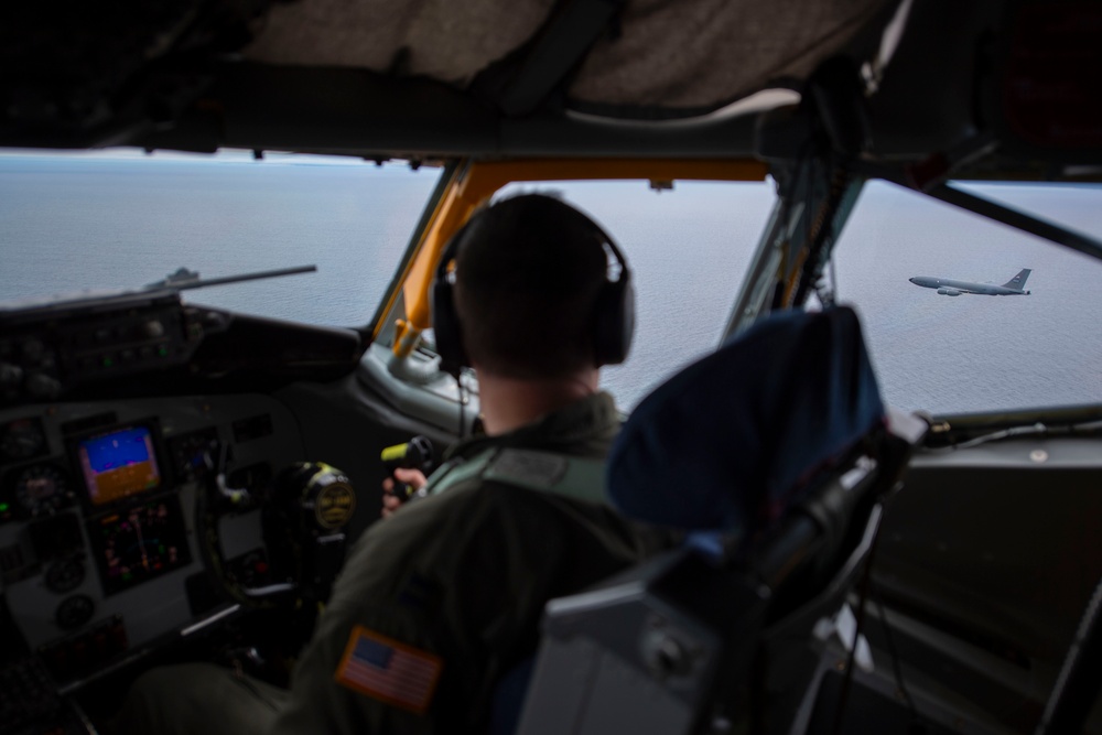 Grissom KC-135R Executes Training Flight