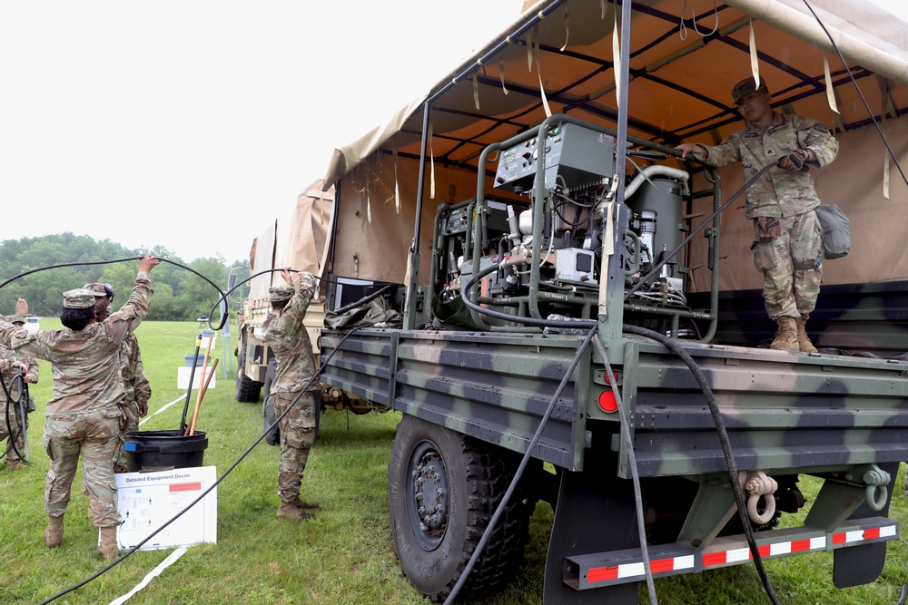 369th Conduct Chemical Biological Radiological Nuclear (CBRN) Training At Fort Indiantown Gap