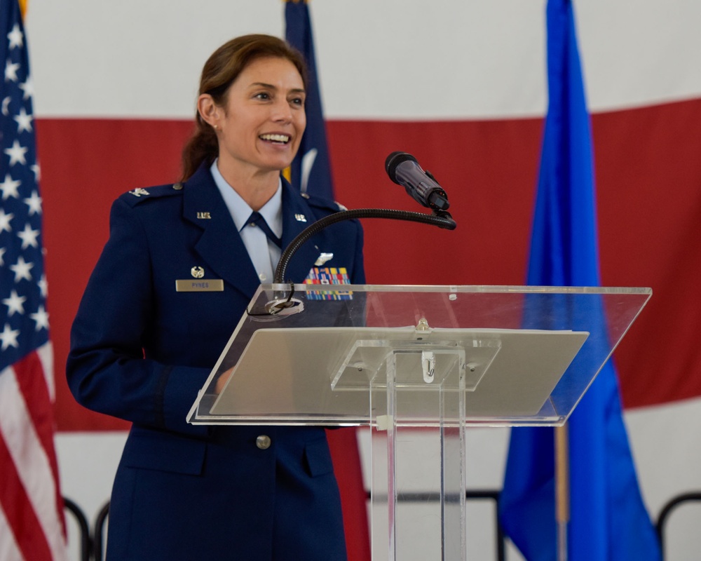 147th Attack Wing Commander, Col. Bif French retires. Col. Sandie Pynes Steps into Position