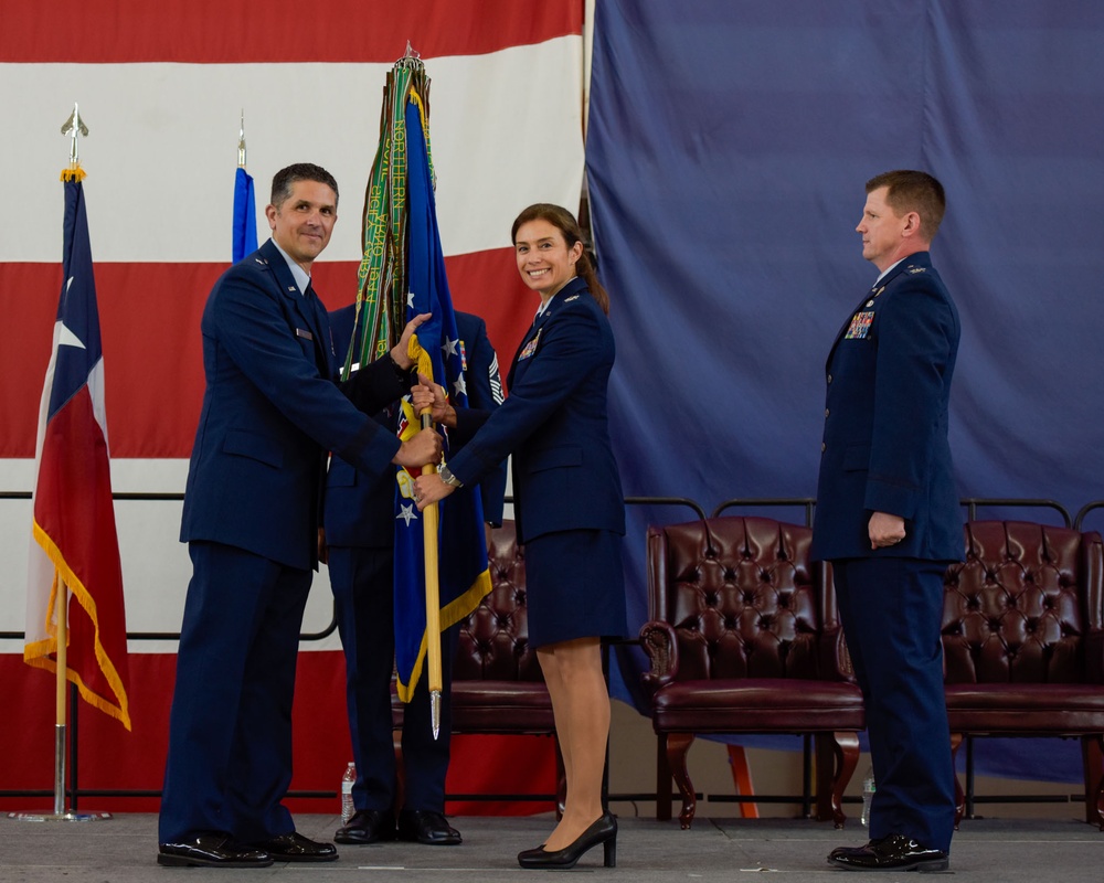 147th Attack Wing Commander, Col. Bif French retires. Col. Sandie Pynes Steps into Position