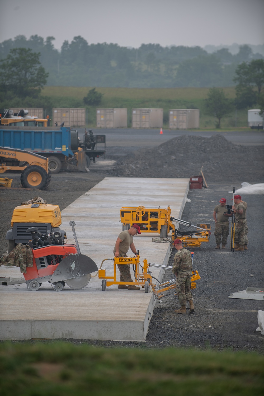 Rapid Airfield Damage Repair system under construction at Pa. Air National Guard Schoolhouse