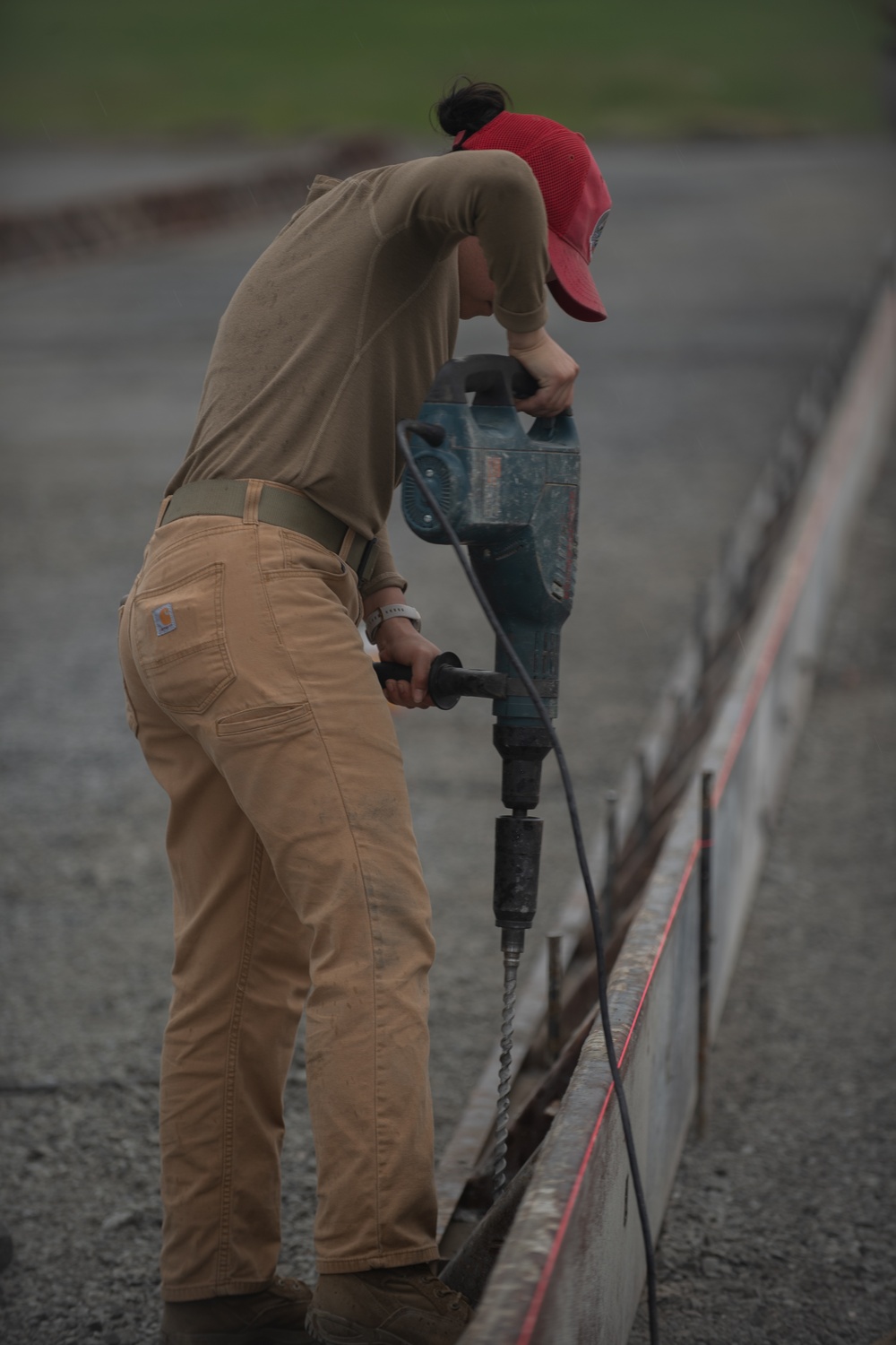 Rapid Airfield Damage Repair system under construction at Pa. Air National Guard Schoolhouse