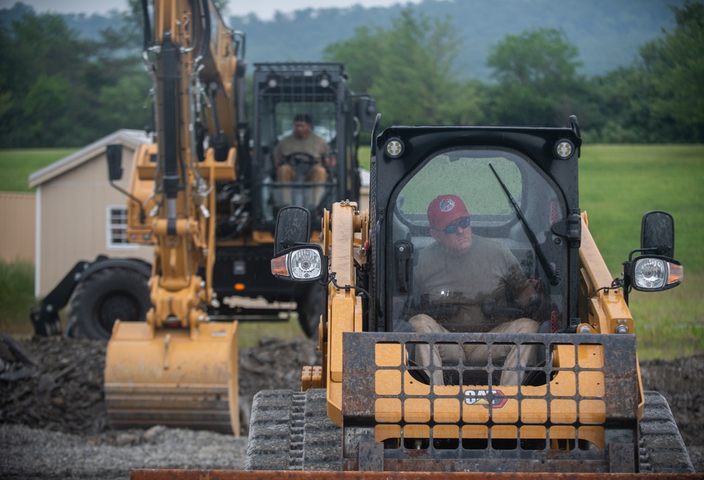 Rapid Airfield Damage Repair system under construction at Pa. Air National Guard Schoolhouse