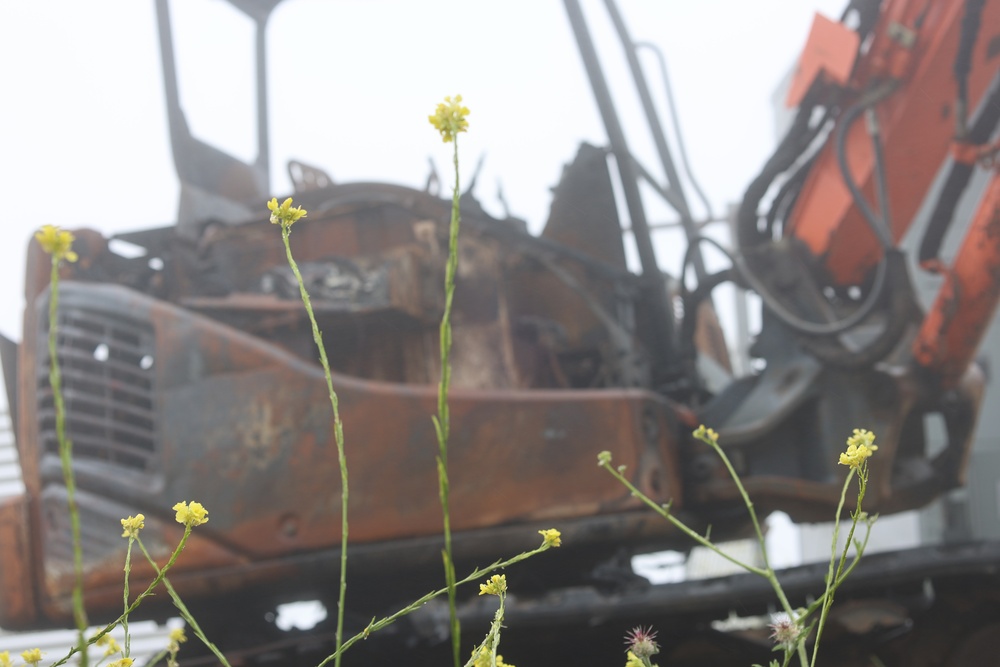 Debris removal site visit in Las Flores Canyon