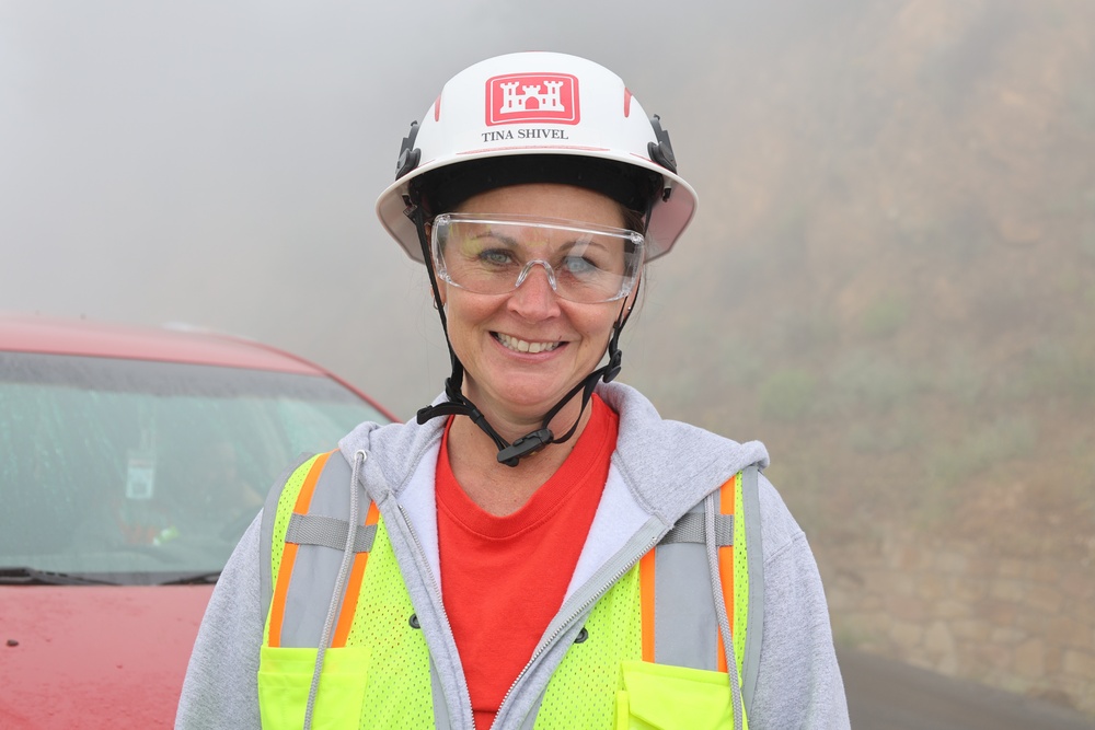 Debris removal site visit in Las Flores Canyon