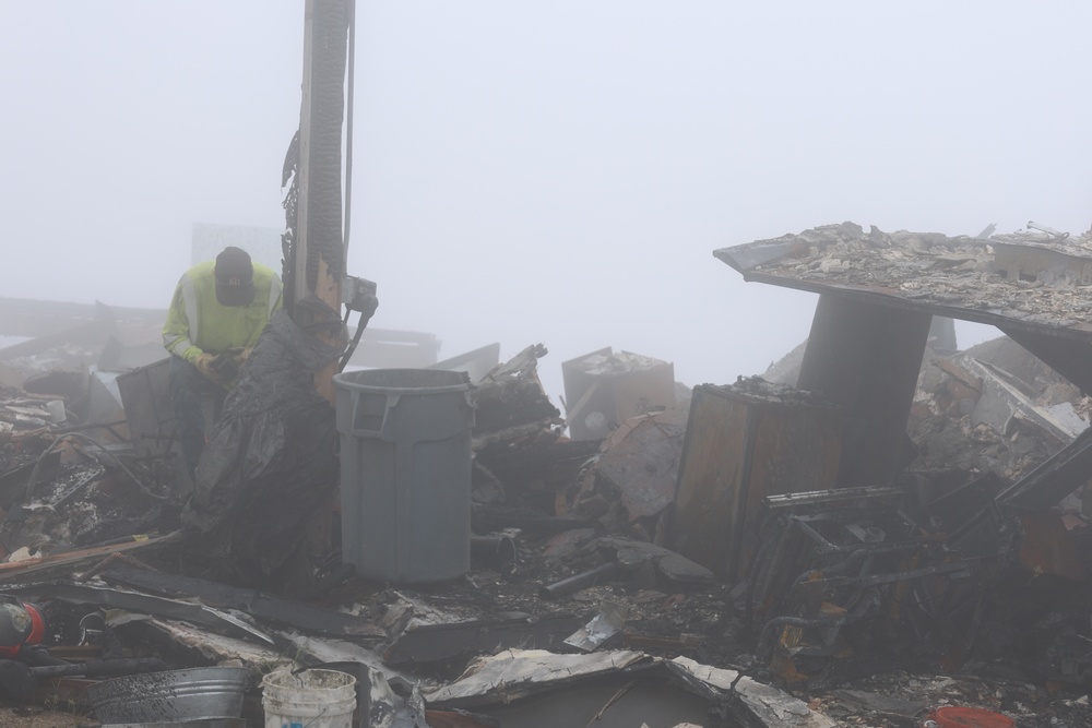 Debris removal site visit in Las Flores Canyon