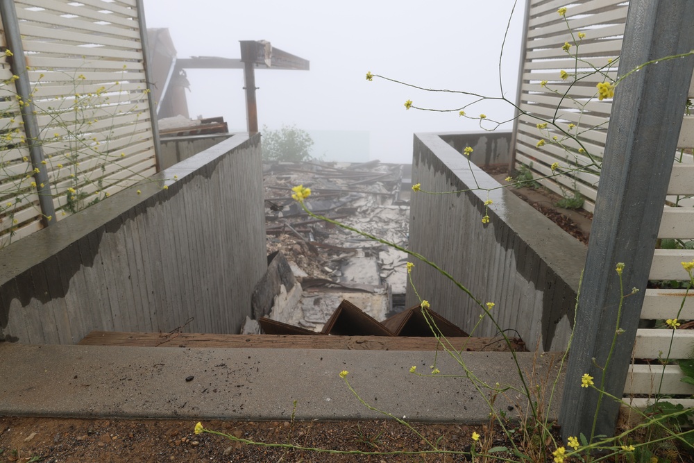 Debris removal site visit in Las Flores Canyon