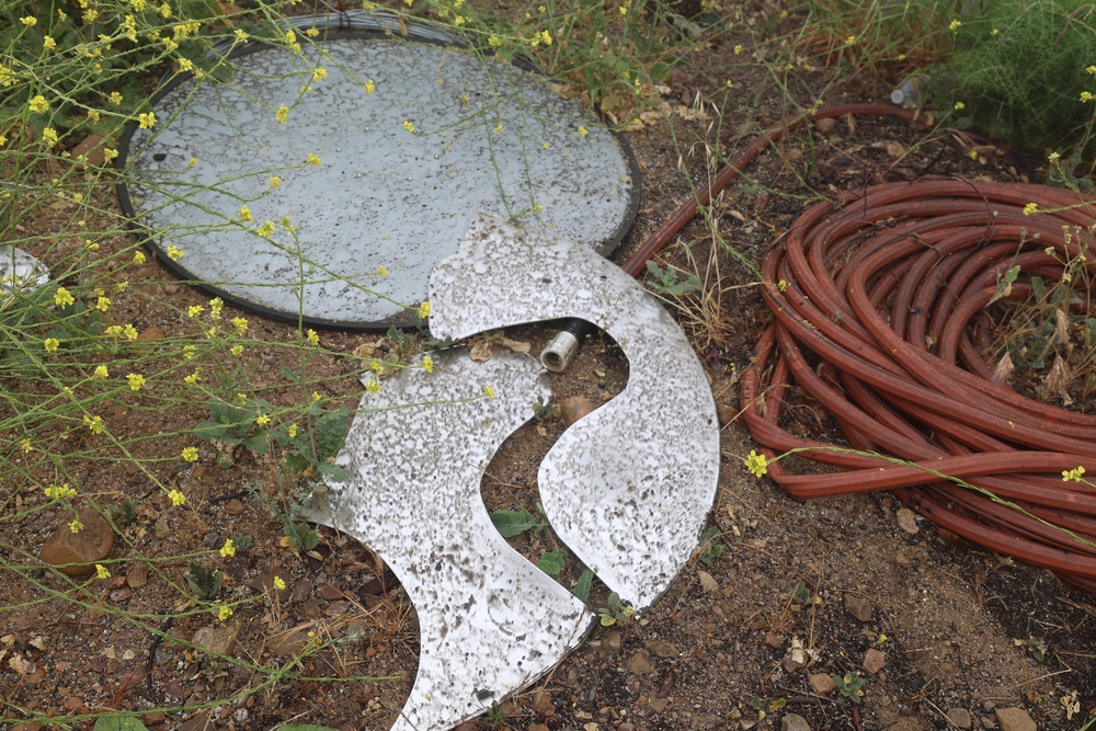 Debris removal site visit in Las Flores Canyon
