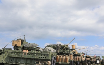 2CR Soldiers arrive at Camp Croft training area for Saber Guardian 25