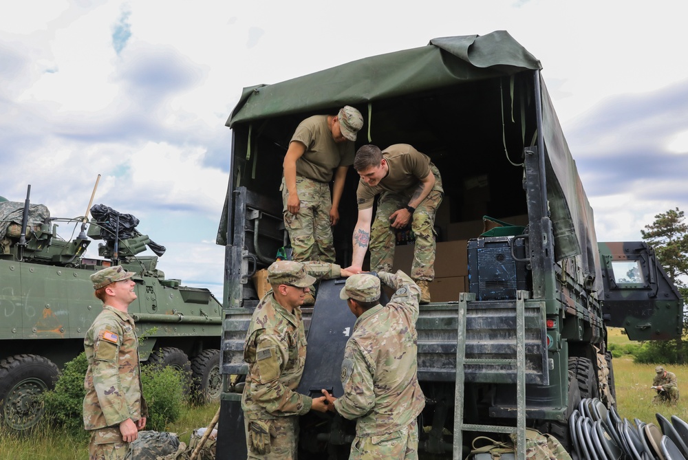 2CR Soldiers arrive at Camp Croft training area for Saber Guardian 25