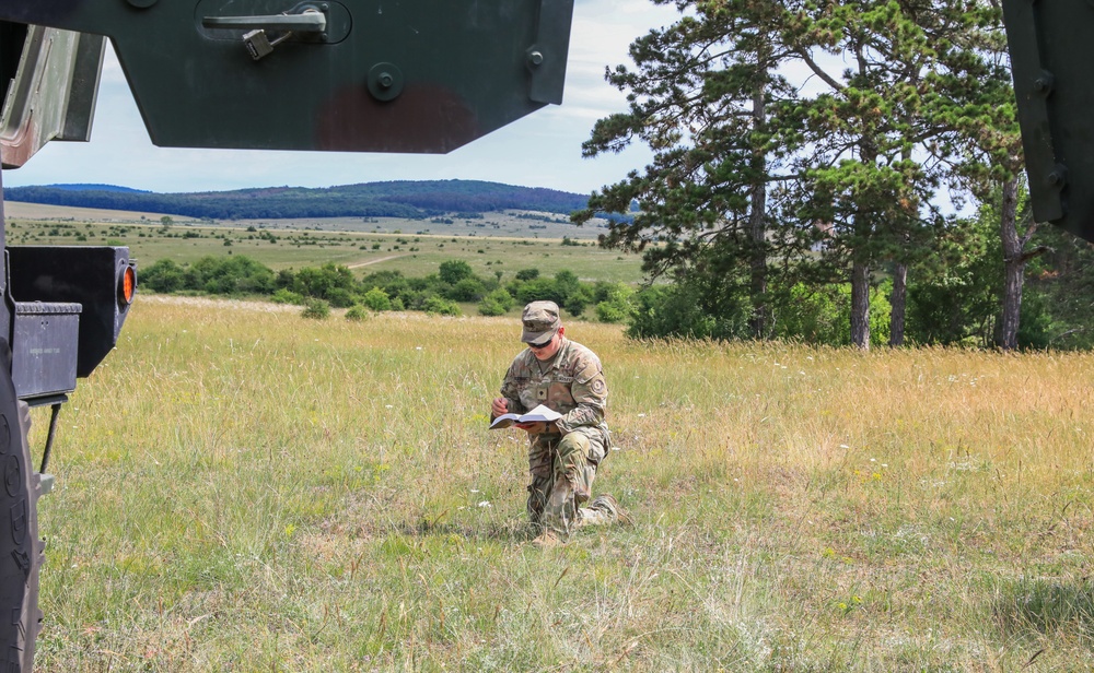 2CR Soldiers arrive at Camp Croft training area for Saber Guardian 25