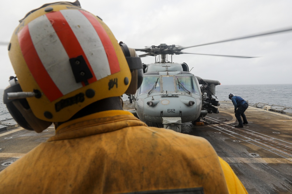 USS Princeton conducts operations in the U.S. Central Command area of responsibility as part of the Carl Vinson Carrier Strike Group