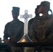 Iowa Army National Guard Soldiers attend a Sunday chapel service