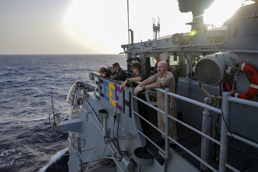 USS Princeton conducts operations in the U.S. Central Command area of responsibility as part of the Carl Vinson Carrier Strike Group