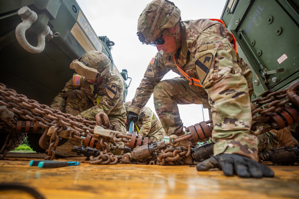U.S. Army wheeled vehicles arrive in Washington D.C. for 250th Birthday
