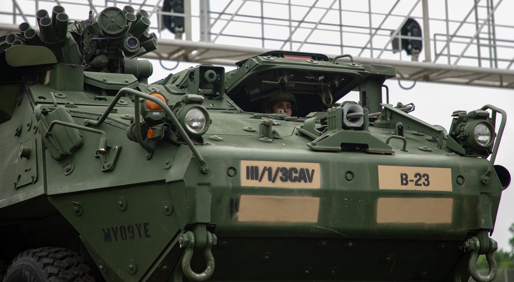 U.S. Army wheeled vehicles arrive in Washington D.C. for 250th Birthday