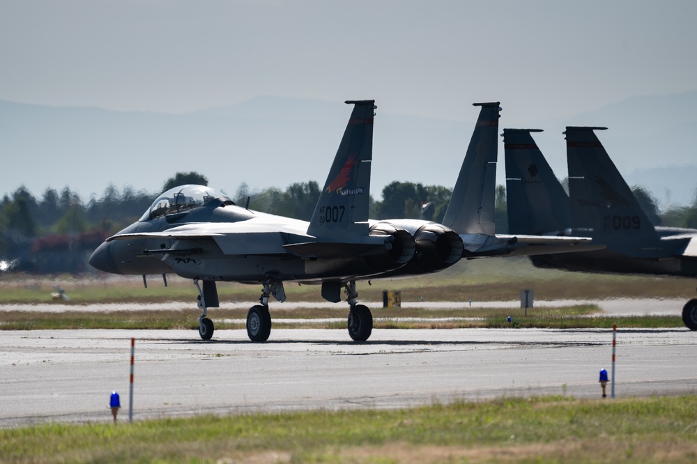 142nd Wing F-15EX Prepares for Take-Off