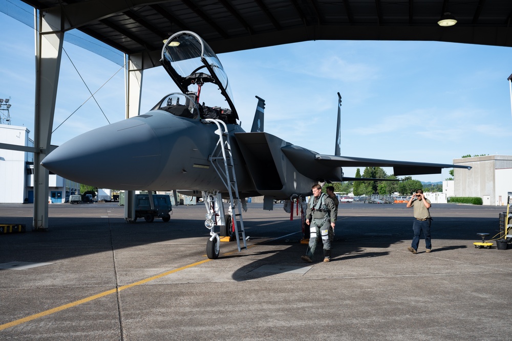 142nd Wing F-15s Prepare for Take-Off